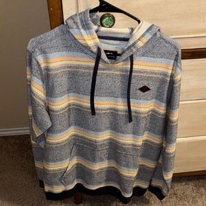 O'Neill Blue and Yellow Striped Hoodie